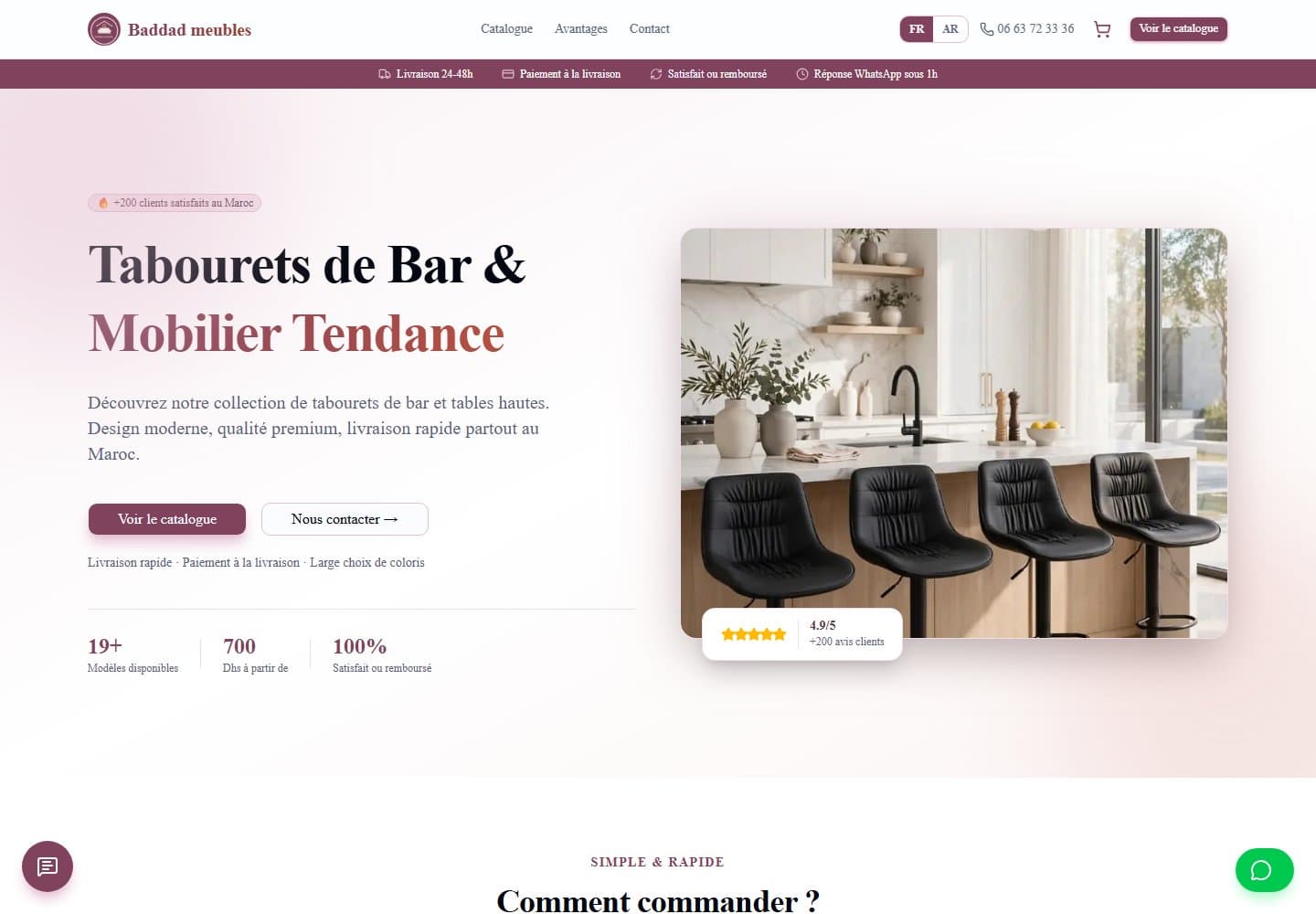 Aperçu du site Baddad meubles